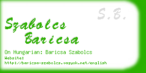 szabolcs baricsa business card